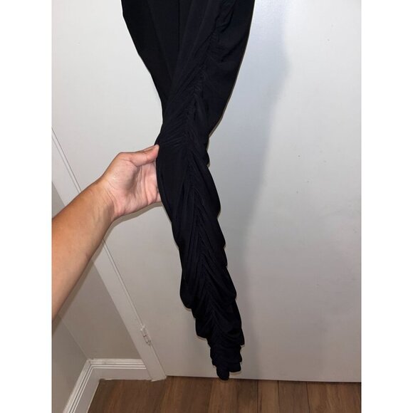 Express Black Sleeveless Ruched Pullover Mock Neck Women's Midi Dress Size M - Picture 6 of 11